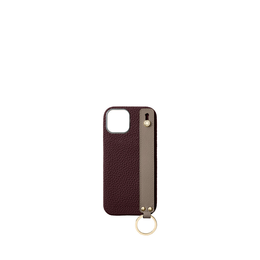 Back Cover With Handle Bottalato Leather Gold (iPhone 16)
