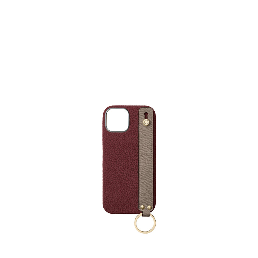 Back Cover With Handle Bottalato Leather Gold (iPhone 16)