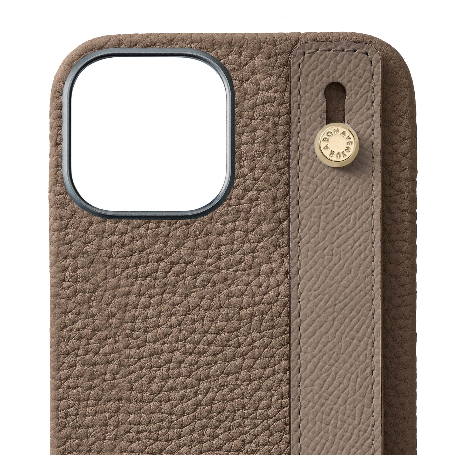 Back Cover with Handle Bottalato Leather Gold (iPhone 16)