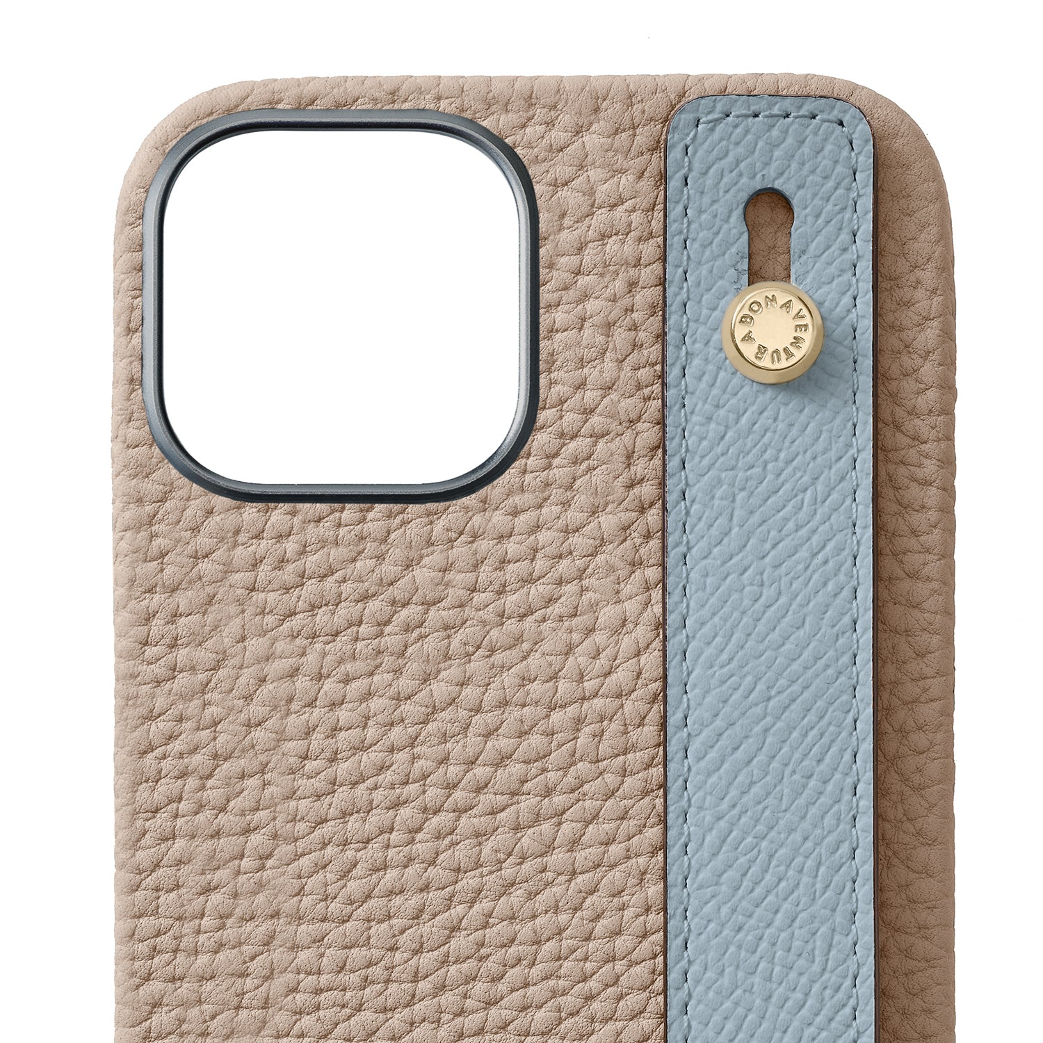 Back Cover with Handle Bottalato Leather Gold (iPhone 16)