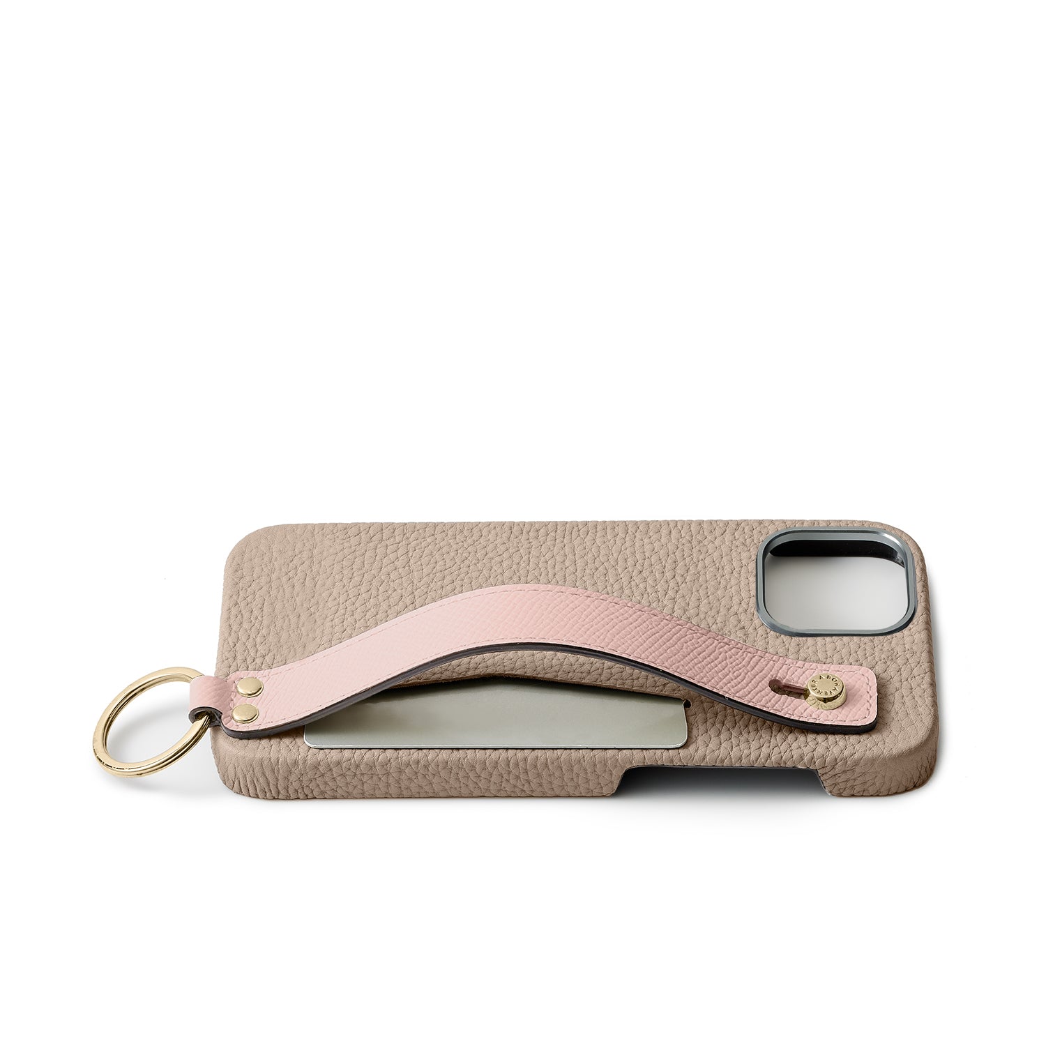 Back Cover with Handle Bottalato Leather Gold (iPhone 16)