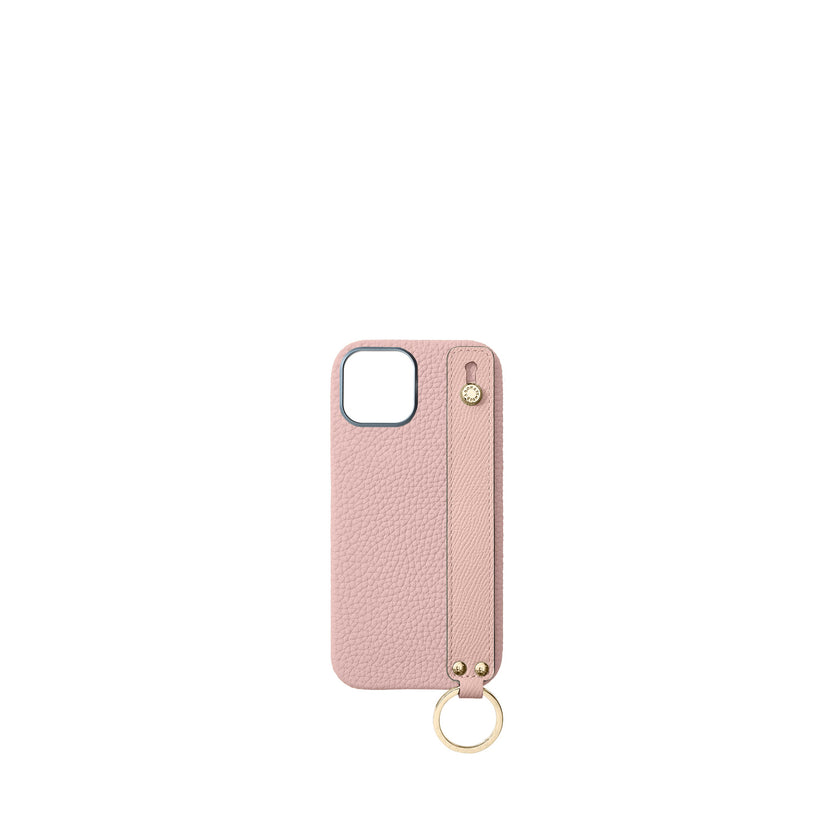 (iPhone 16) ハンドル付き バックカバーケース シュリンクレザー （ゴールド）