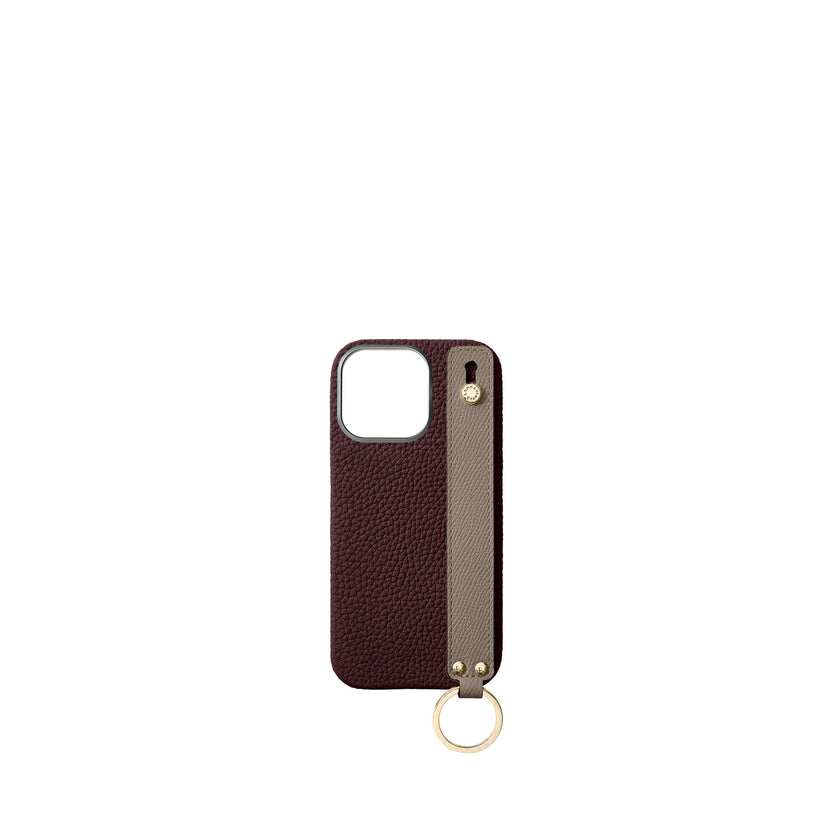 Back Cover With Handle Bottalato Leather Gold (iPhone 16 Pro)