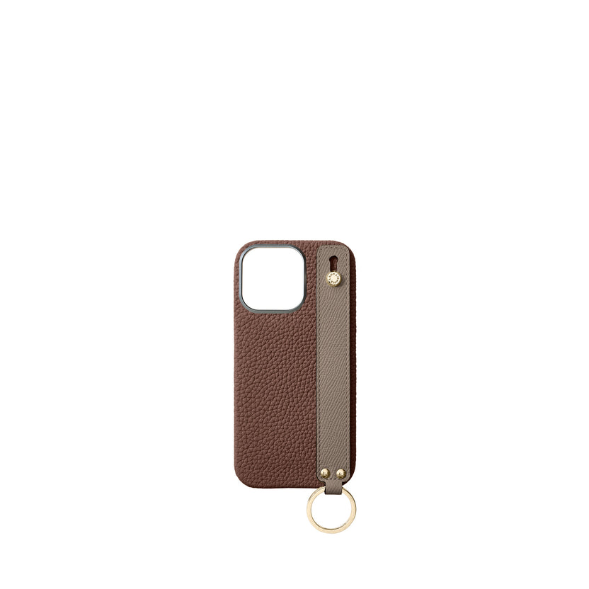 Back Cover With Handle Bottalato Leather Gold (iPhone 16 Pro)