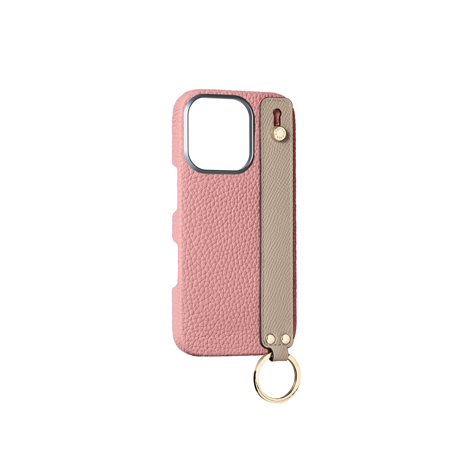 iPhone 16 Pro) ハンドル付き バックカバーケース シュリンクレザー