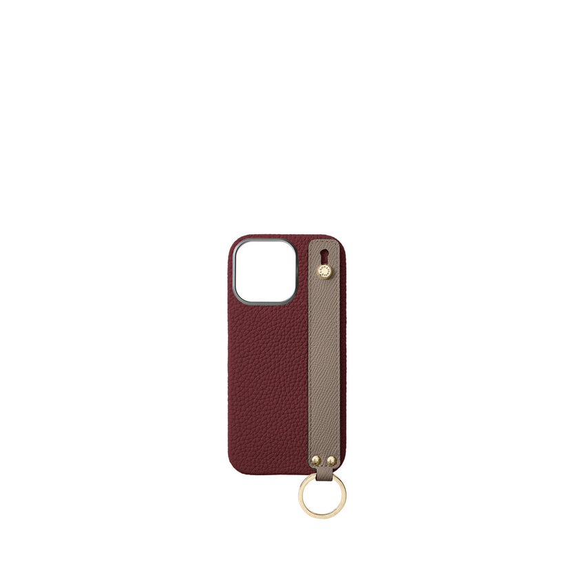 Back Cover With Handle Bottalato Leather Gold (iPhone 16 Pro)