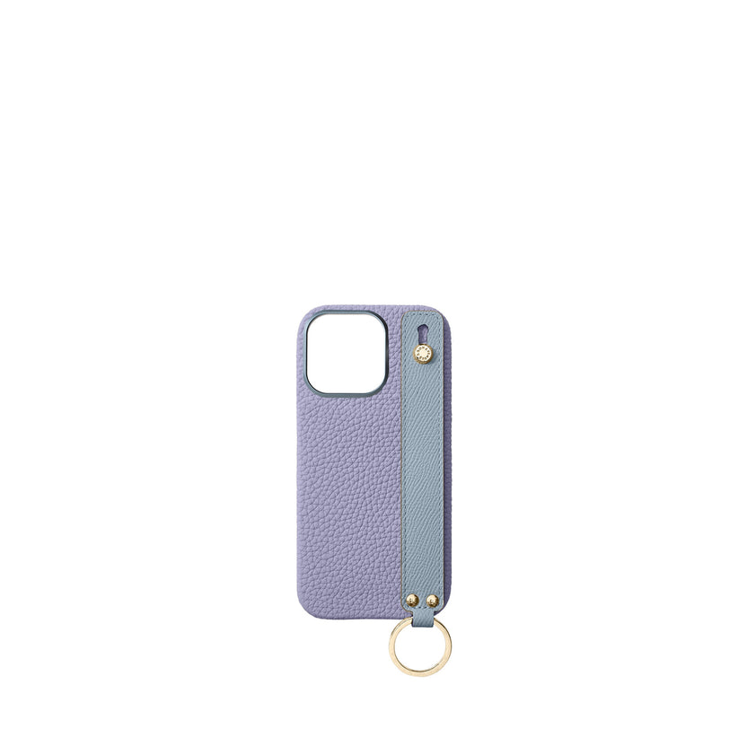 (iPhone 16 Pro) ハンドル付き バックカバーケース シュリンクレザー （ゴールド）