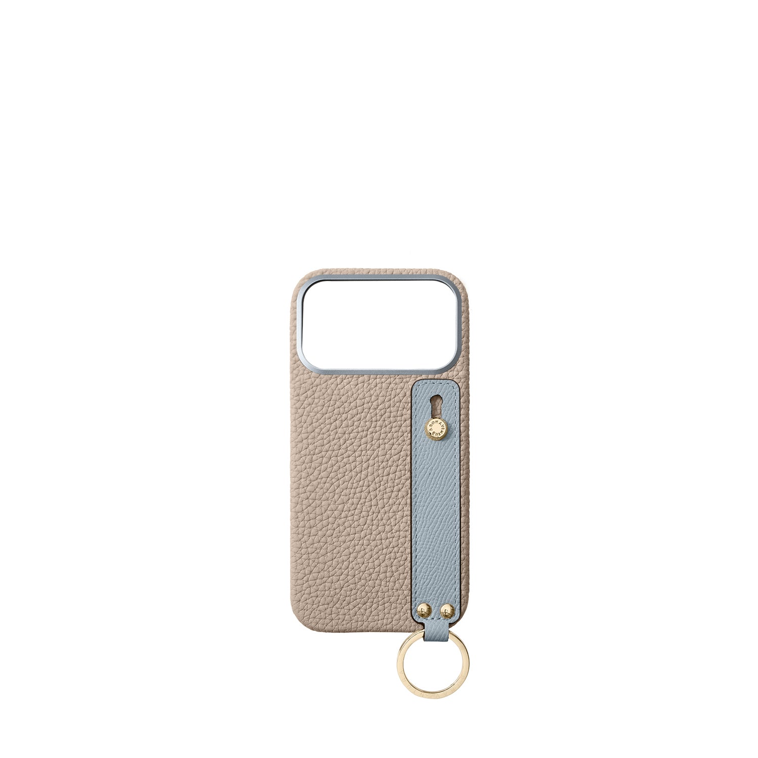 (iPhone 17 Pro Max) Handle Back Cover Case Shrink Leather (Gold)
