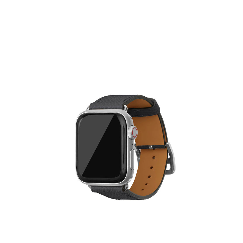ノービレ Apple Watch レザーバンド【38mm/40mm/41mm/42mm, M/Lサイズ】 (アダプター：シルバー)