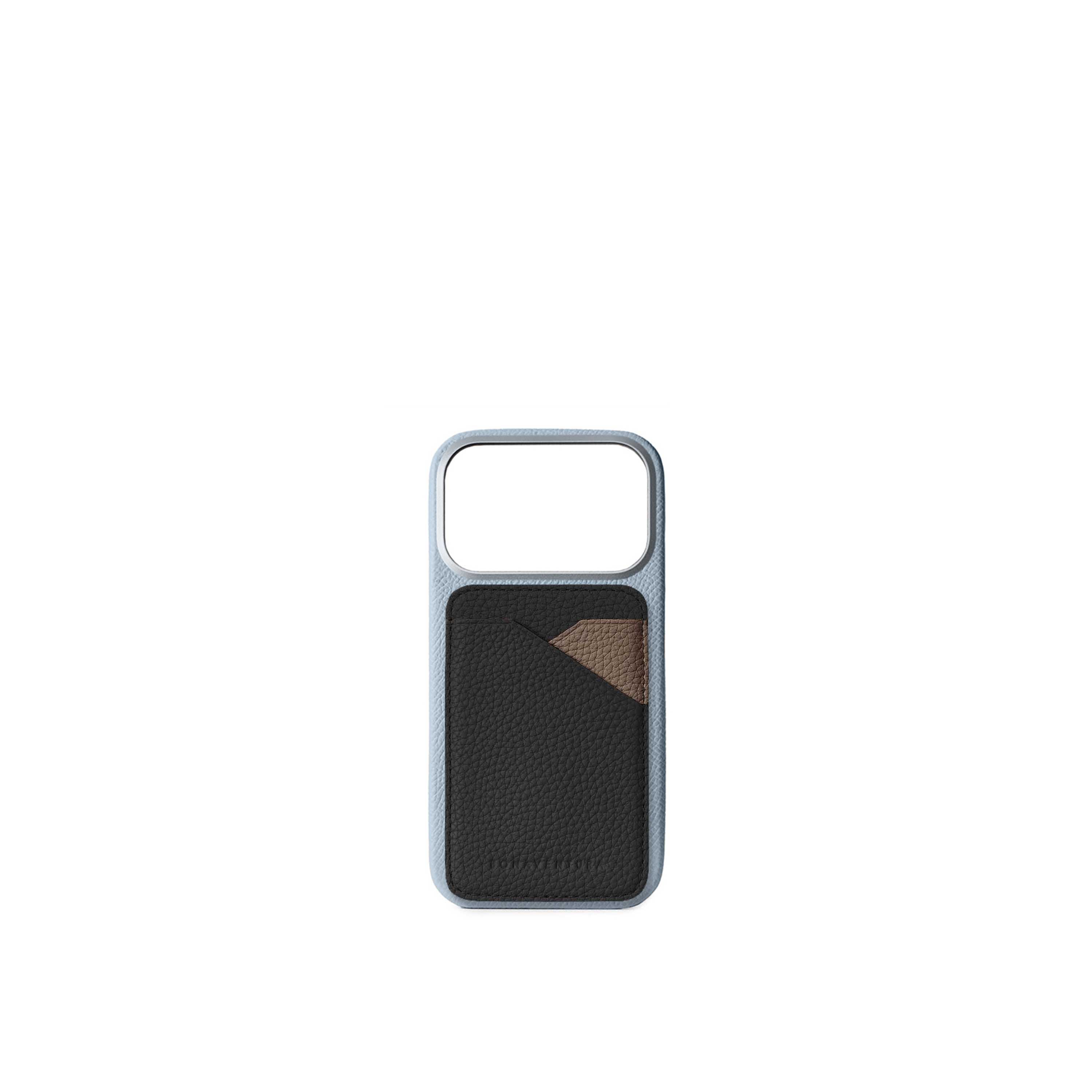 iPhone 15) バックカバーケース ノービレレザー × マグネット カード