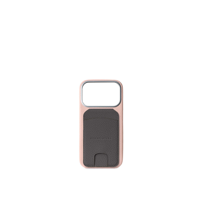 (iPhone 18 Pro) バックカバーケース ノービレレザー × マグネット スタンドカードケース シュリンクレザー