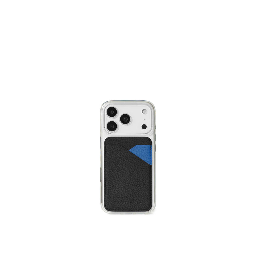 (iPhone 18 Pro Max / 17 Pro Max) クリア バックカバーケース × マグネット カードケース バイカラー シュリンクレザー