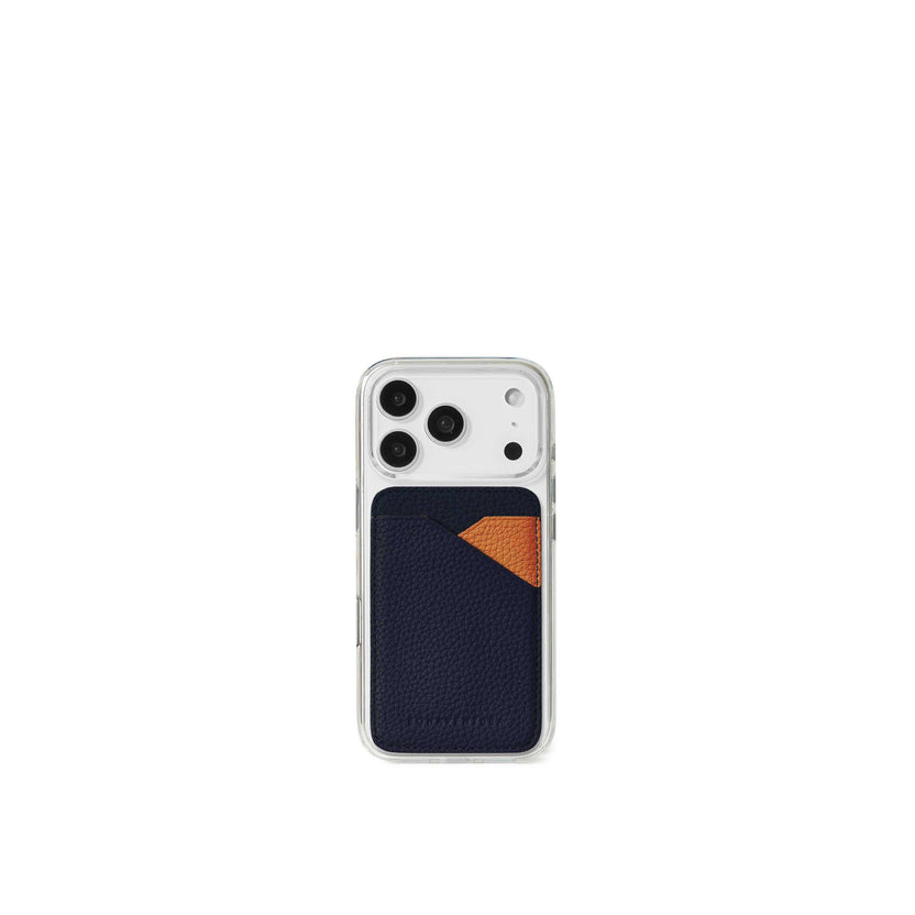 (iPhone 18 Pro Max / 17 Pro Max) クリア バックカバーケース × マグネット カードケース バイカラー シュリンクレザー