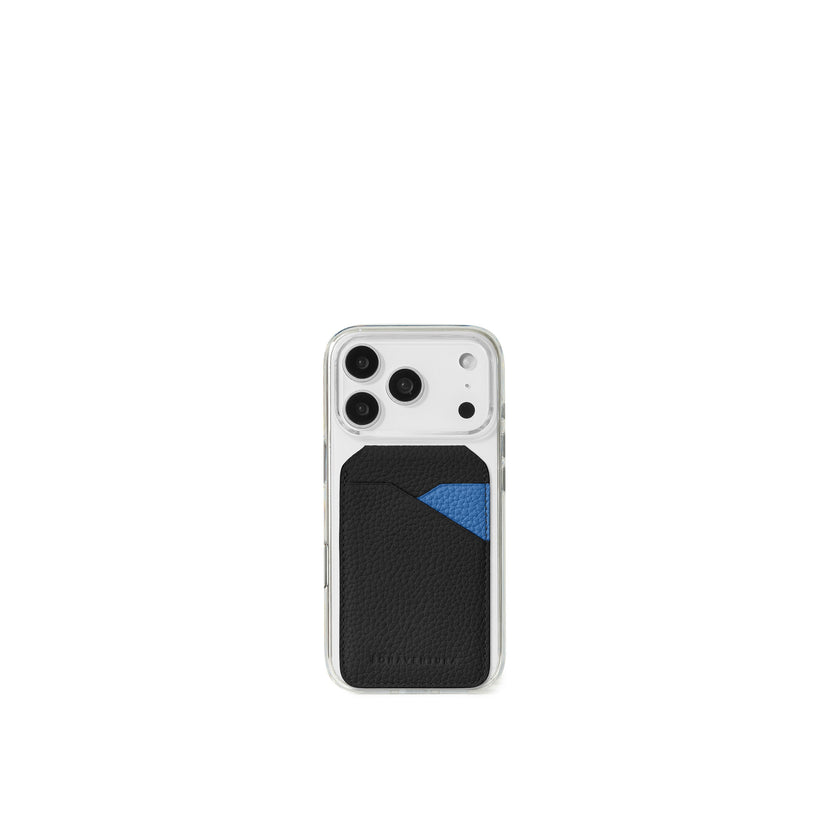 (iPhone 18 Pro Max / 17 Pro Max) クリア バックカバーケース × マグネット スタンドカードケース バイカラー シュリンクレザー