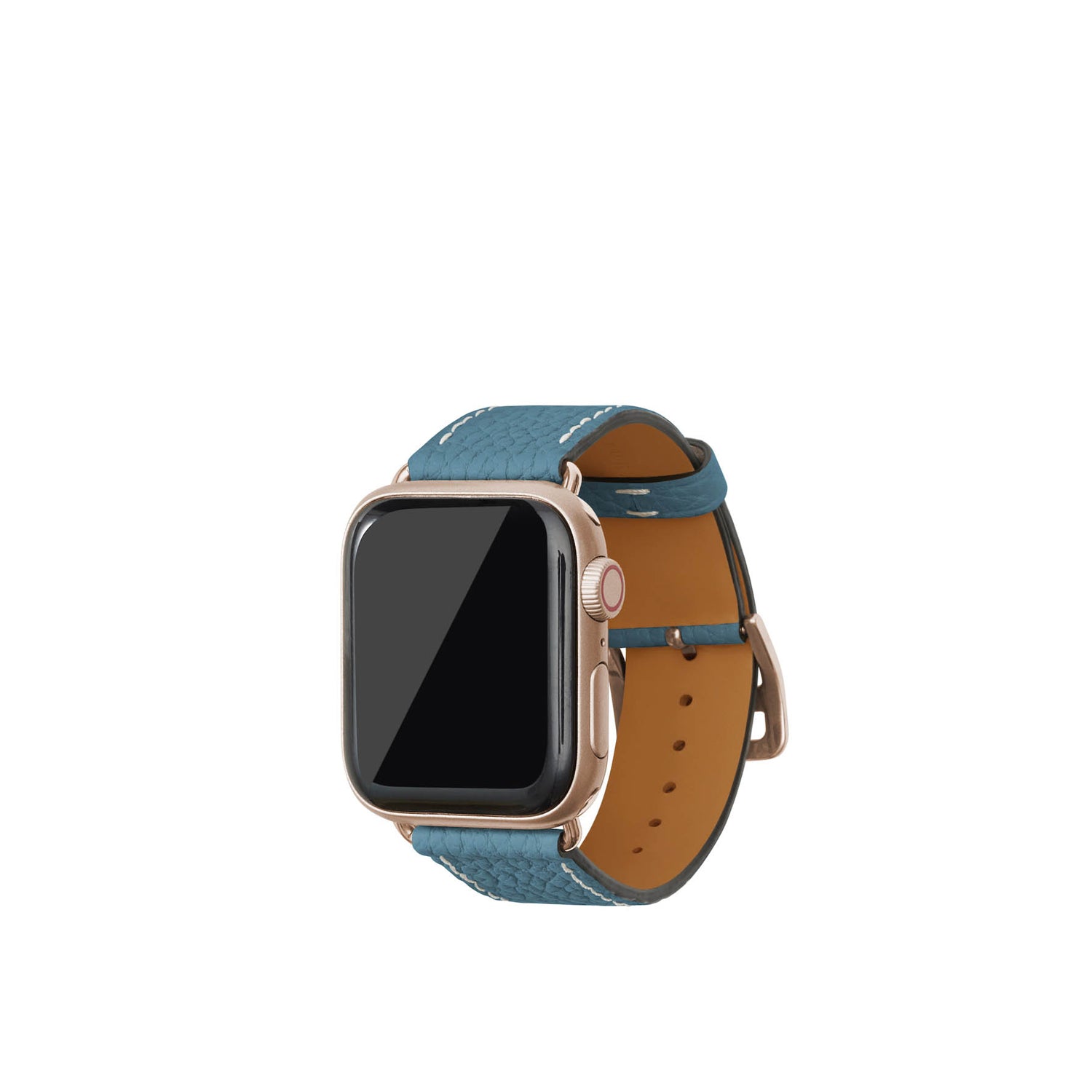 Shrink Leather Apple Watch Band M/L 38/40/41mm (Gold Adapter)