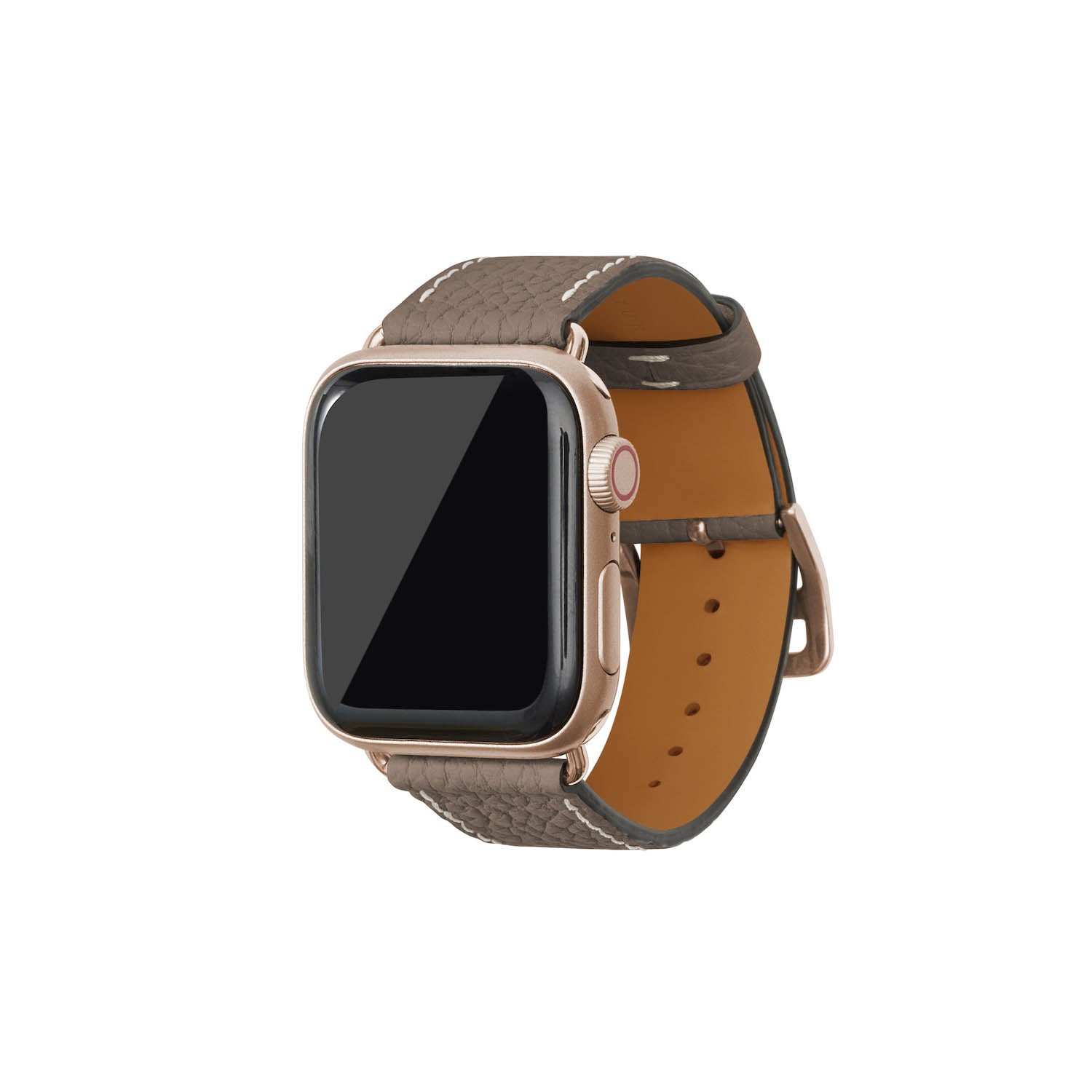 Shrink Leather Apple Watch Band M/L 38/40/41mm (Gold Adapter)