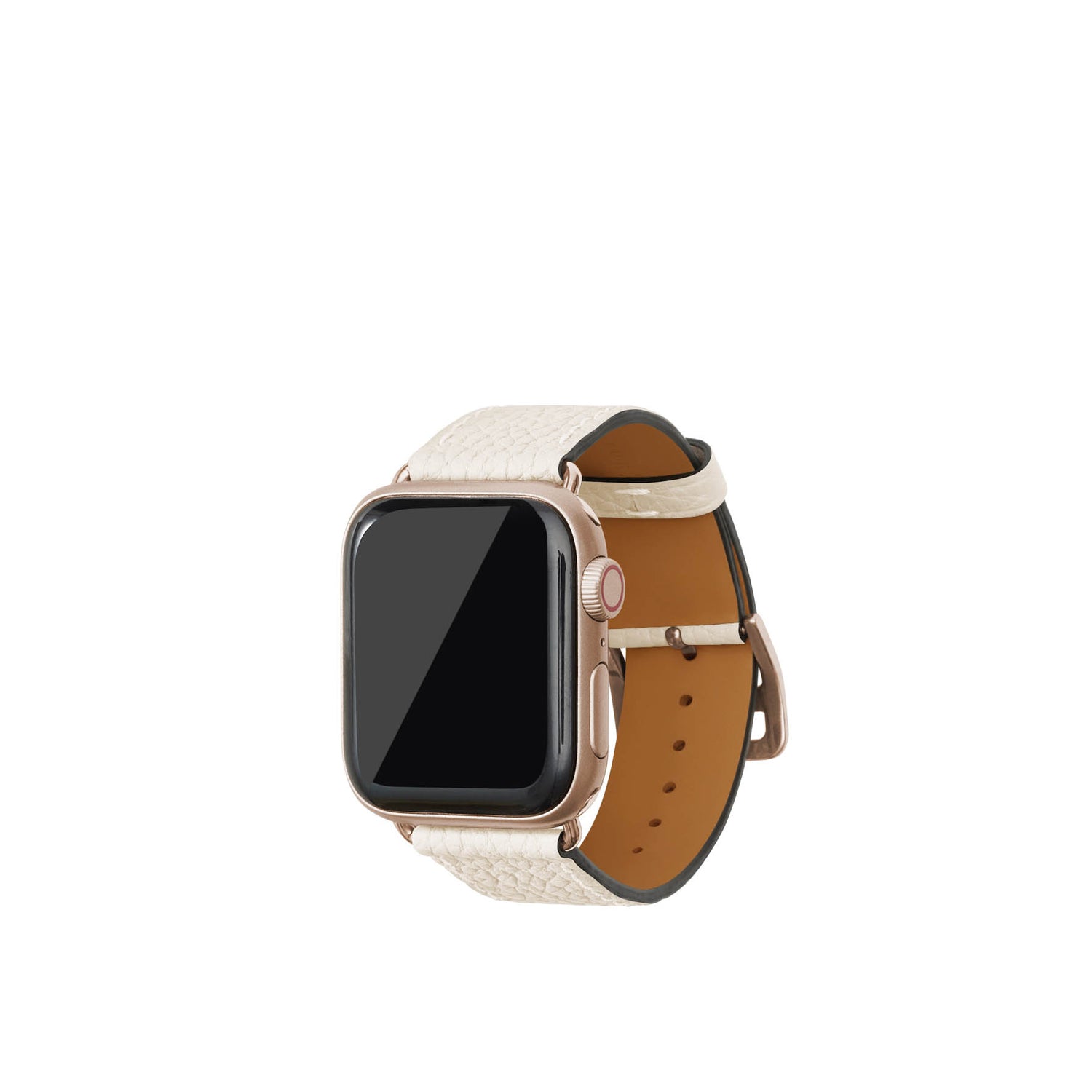Shrink Leather Apple Watch Band M/L 38/40/41mm (Gold Adapter)