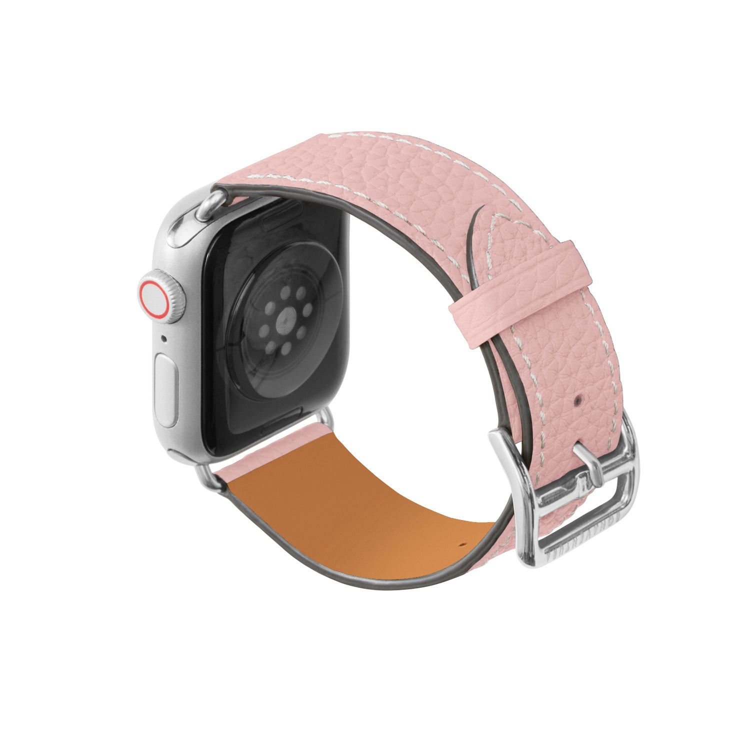 Apple Watch レザーバンド【38mm/40mm/41mm/42mm, S/Mサイズ】 (アダプター：シルバー)