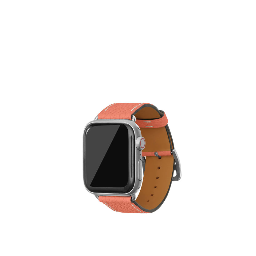 Apple Watch 가죽 밴드【38 mm/40 mm/41 mm, S/M 사이즈】 (어댑터：실버)