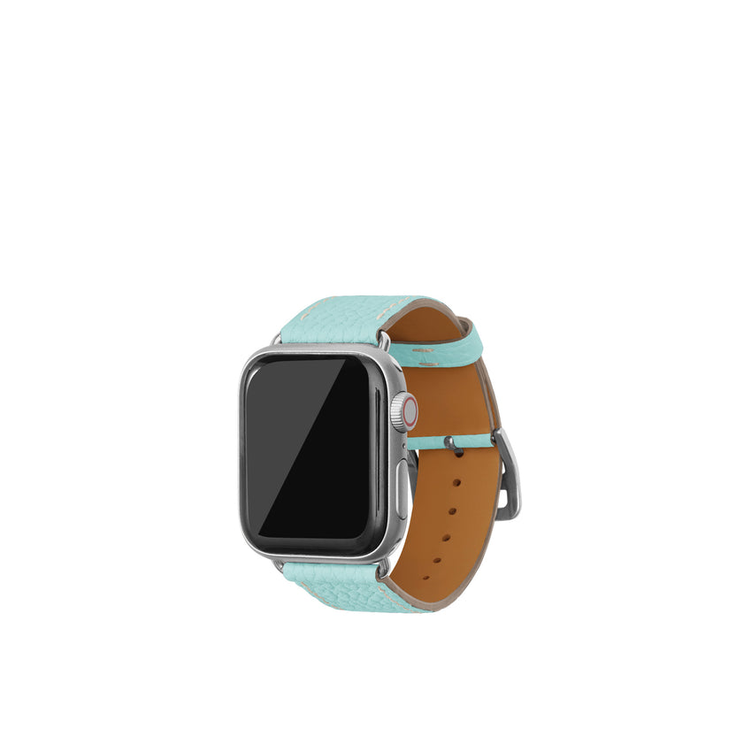 Apple Watch 가죽 밴드【38 mm/40 mm/41 mm, S/M 사이즈】 (어댑터：실버)