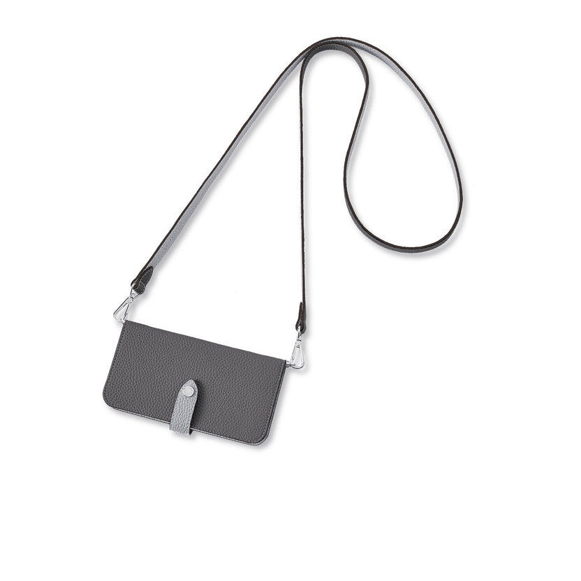 (iPhone 14 Plus) Belted Diary Case Shrink Leather