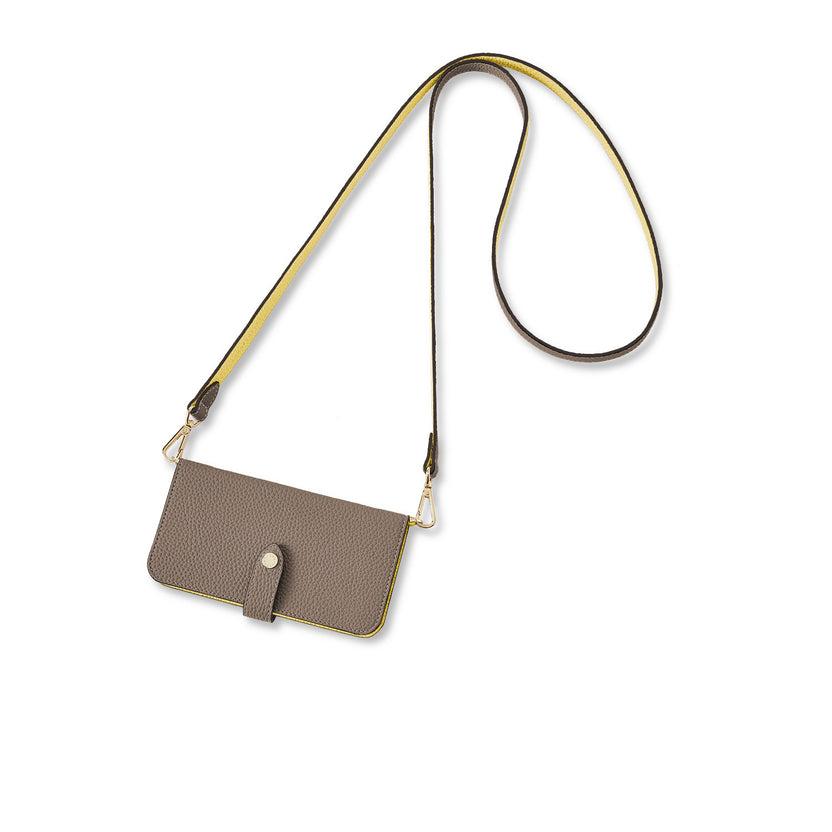 (iPhone 14 Plus) Belted Diary Case Shrink Leather