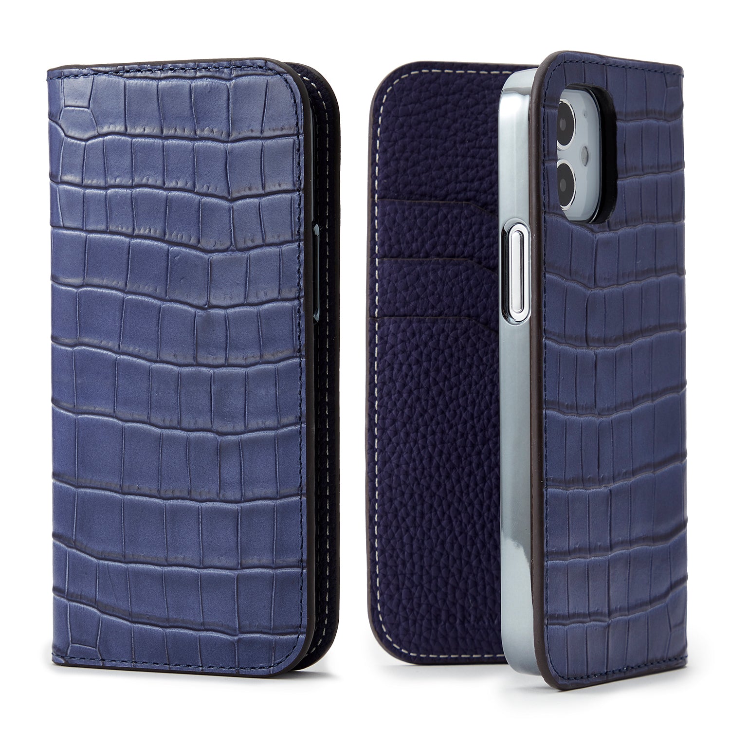Diary Case Embossed Croco Leather (iPhone 12 Mini)
