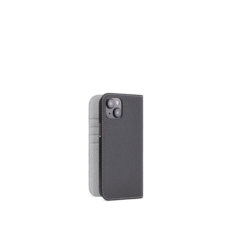 (iPhone 14 Plus) Diary Case Shrink Leather