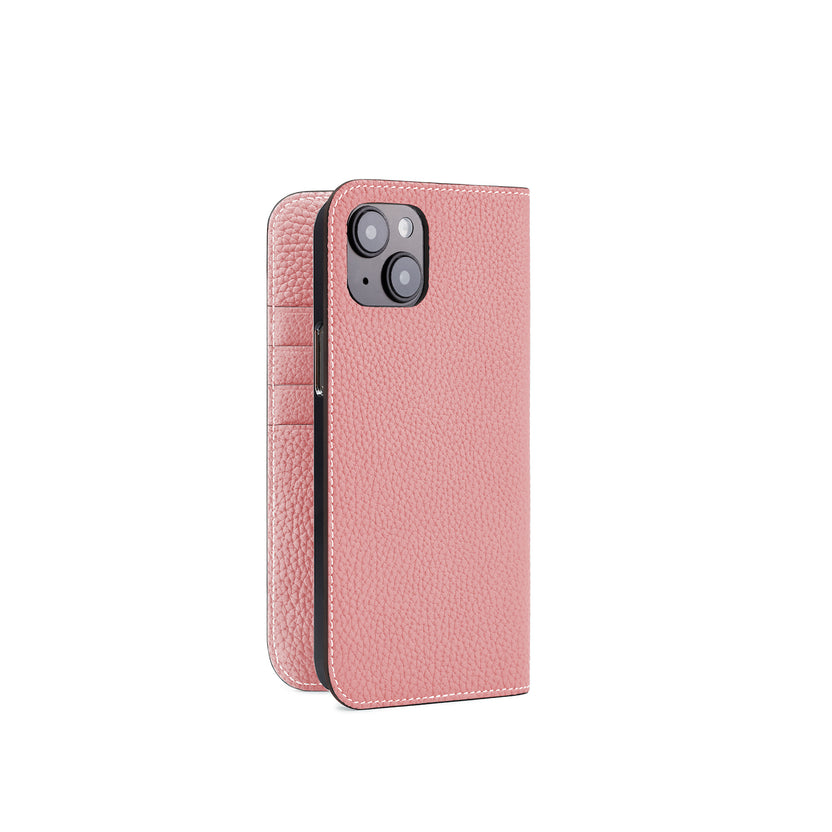 (iPhone 14 Plus) Diary Case Shrink Leather