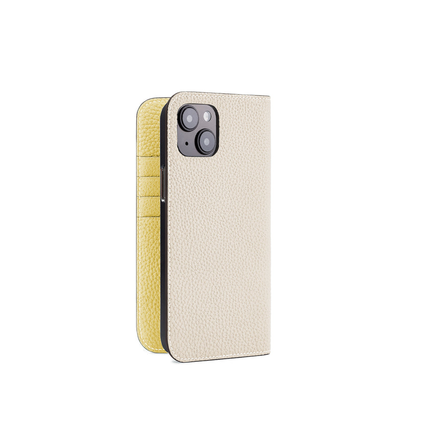(iPhone 14 Plus) Diary Case Shrink Leather