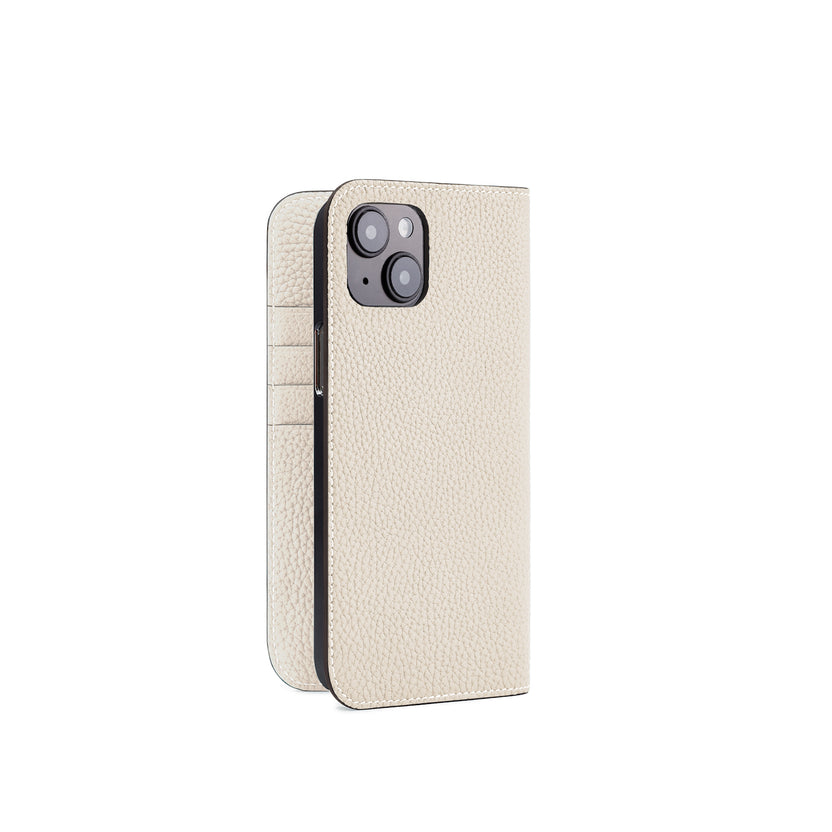 (iPhone 14 Plus) Diary Case Shrink Leather