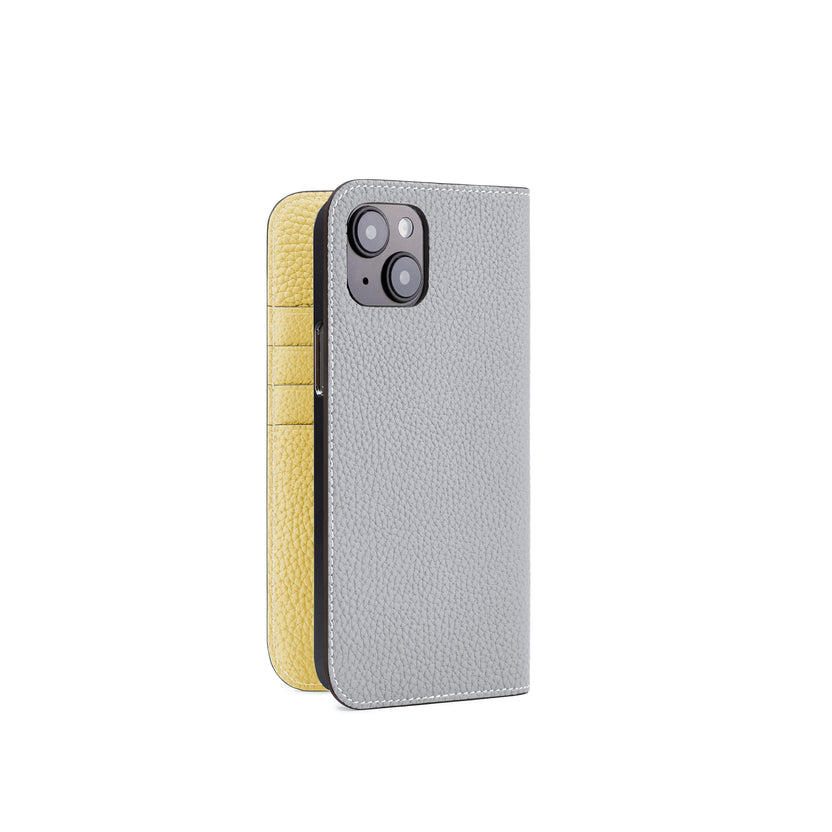 (iPhone 14 Plus) Diary Case Shrink Leather