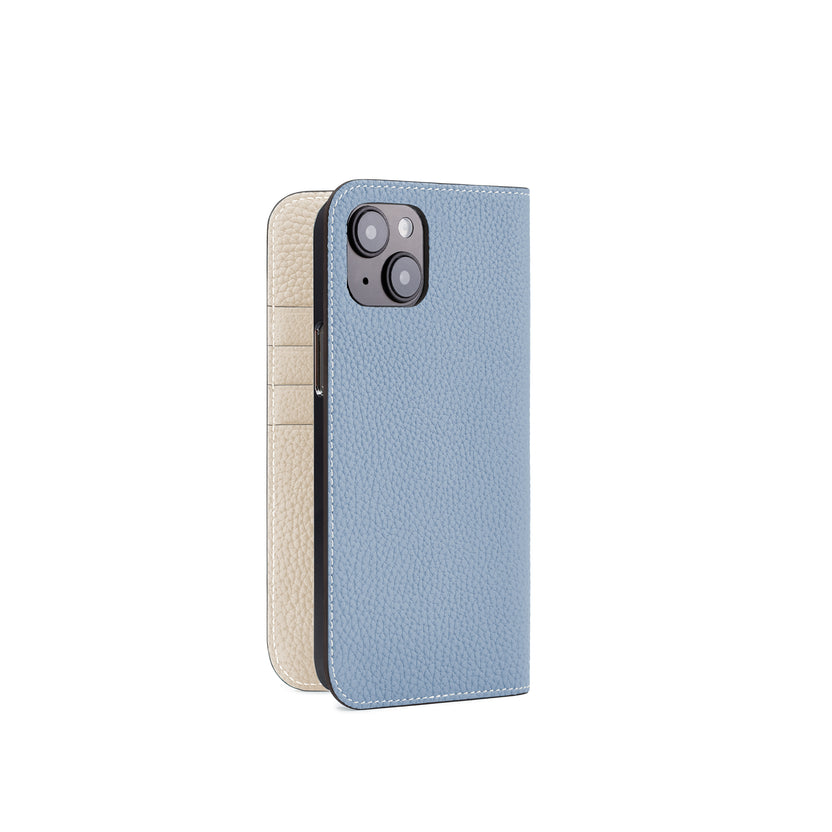 (iPhone 14 Plus) Diary Case Shrink Leather