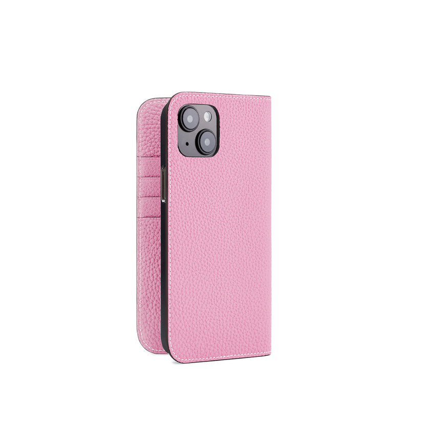 (iPhone 14 Plus) Diary Case Shrink Leather