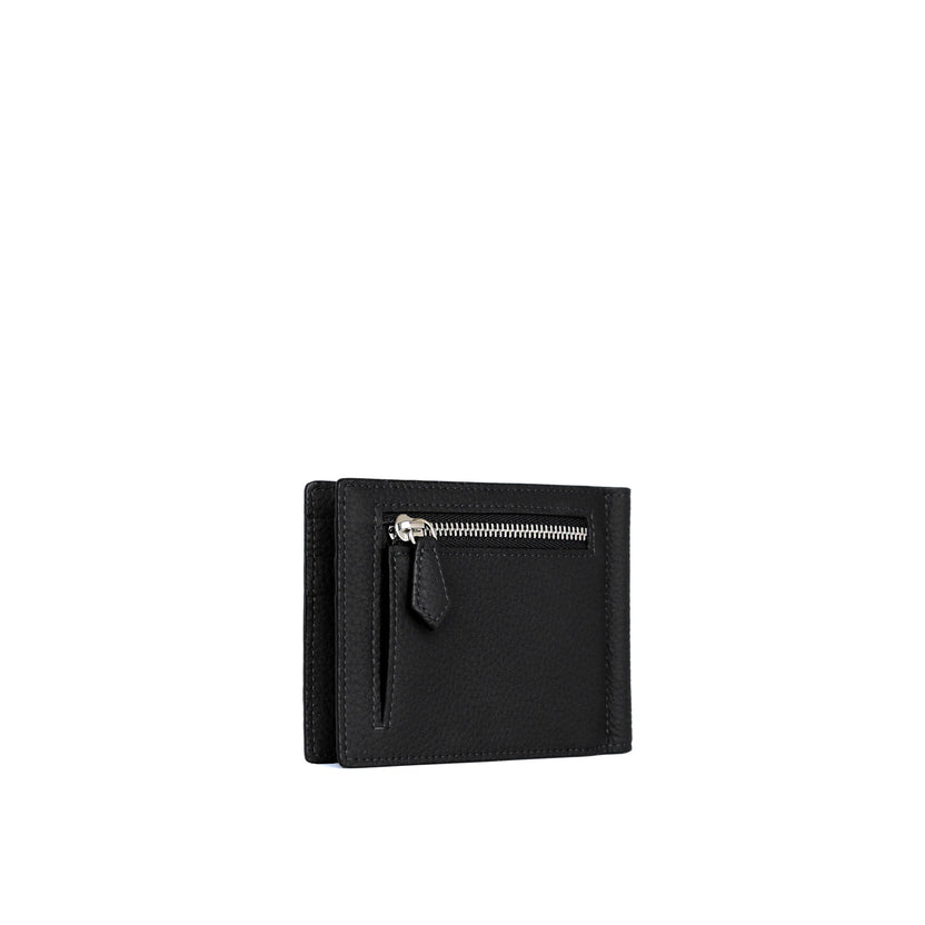 Bifold Bill Clip With Coin Case Shrink Leather