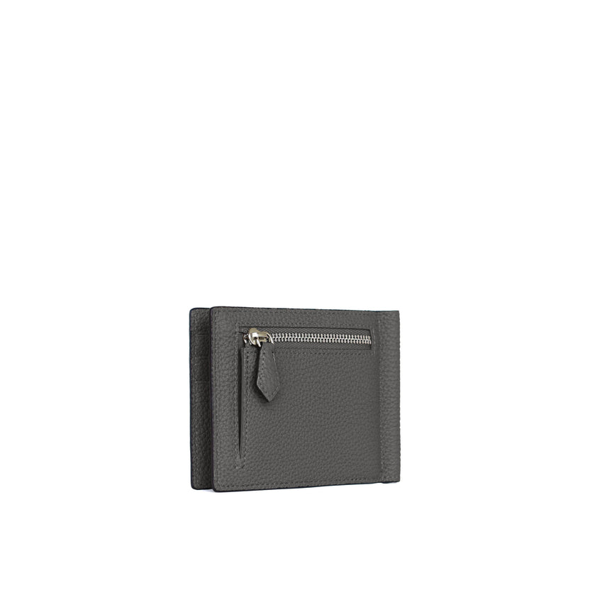 Bifold Bill Clip With Coin Case Shrink Leather