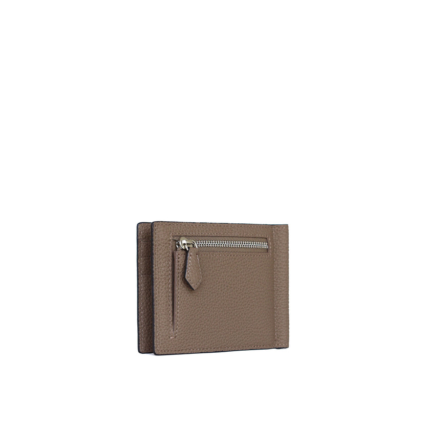 Bifold Bill Clip With Coin Case Shrink Leather