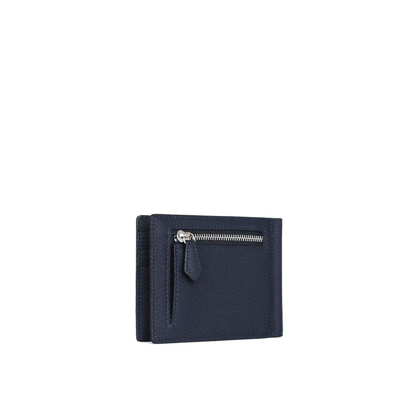 Bifold Bill Clip With Coin Case Shrink Leather