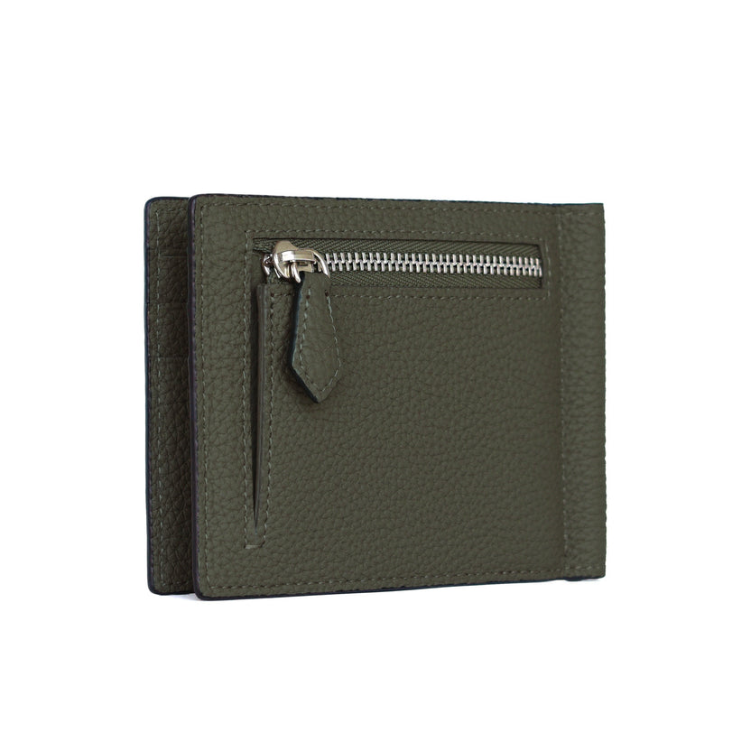 Bifold Bill Clip With Coin Case Shrink Leather
