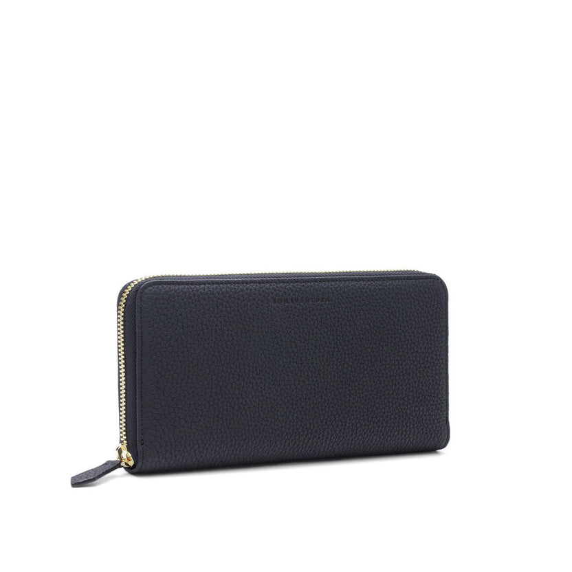 Long Zip Wallet In Shrink Leather